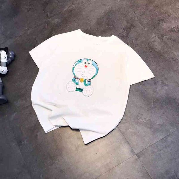 2022 factory wholesale new high version summer women's doraemon diamond reflective sequin short sleeve jingle loose casual age reducing, White
2022 factory wholesale new high version summer women's doraemon diamond reflective sequin short sleeve jingle loose casual age reducing, White