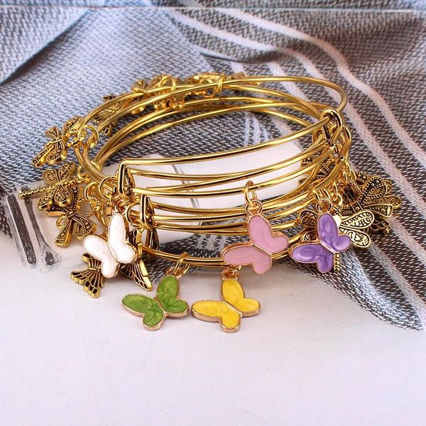 bangle 5pcs set butterfly charm bracelets for women gold color dragonfly bow charms bangles cuff jewlery e37, Black
bangle 5pcs set butterfly charm bracelets for women gold color dragonfly bow charms bangles cuff jewlery e37, Black