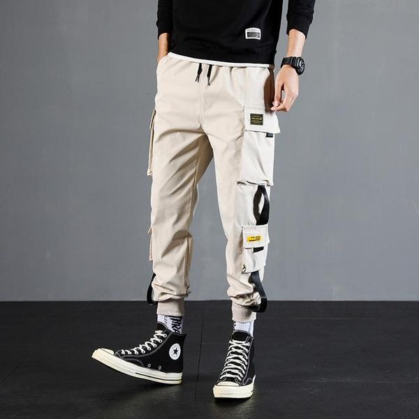 men's pants 2021 ribbons harem joggers men cargo male harajuku fashion trousers streetwear hip hop casual pockets track s-5xl, Black
men's pants 2021 ribbons harem joggers men cargo male harajuku fashion trousers streetwear hip hop casual pockets track s-5xl, Black