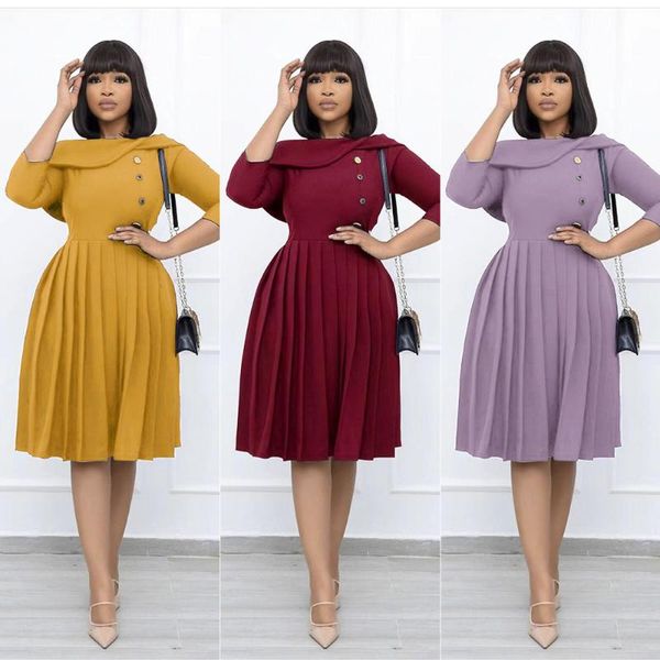 ethnic clothing 2022 autumn african women fashion style polyester plus size knee-length dress dresses for clothes, Red 
ethnic clothing 2022 autumn african women fashion style polyester plus size knee-length dress dresses for clothes, Red