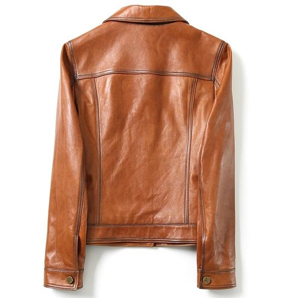 women's leather & faux england brand style women short sheepskin jackets fashion genuine spring autumn single breasted real jacket coat, Black
women's leather & faux england brand style women short sheepskin jackets fashion genuine spring autumn single breasted real jacket coat, Black