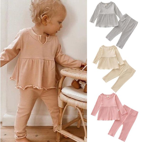 toddler baby girl clothes ruffle long sleeve solid knit pants outfits pajamas set roupa infantil menina clothing sets, White
toddler baby girl clothes ruffle long sleeve solid knit pants outfits pajamas set roupa infantil menina clothing sets, White