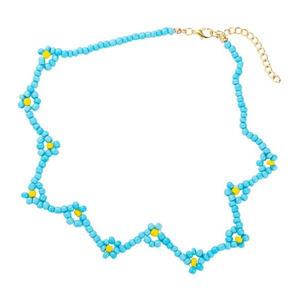 bohemian blue and white rice beads beaded geometric short necklace accessories women chokers, Golden;silver
bohemian blue and white rice beads beaded geometric short necklace accessories women chokers, Golden;silver