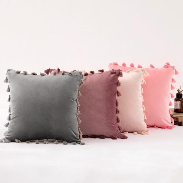 pillow case 1/2/4 pcs tassel velvet square cases throw waist cushion cover bed sofa pad 45*45cm soft decorative
pillow case 1/2/4 pcs tassel velvet square cases throw waist cushion cover bed sofa pad 45*45cm soft decorative