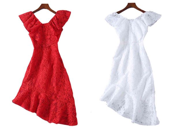 party dresses european and american catwalk models high-quality one-shoulder slim irregular lace dress vfiz, White;black
party dresses european and american catwalk models high-quality one-shoulder slim irregular lace dress vfiz, White;black