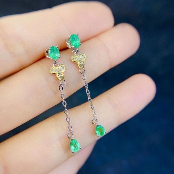 dangle & chandelier meibapj natural small emerald gemstone long chain drop earrings real 925 silver fine charm wedding jewelry for women
dangle & chandelier meibapj natural small emerald gemstone long chain drop earrings real 925 silver fine charm wedding jewelry for women