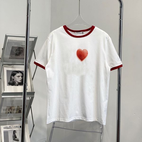 design clothing new girls t-shirt heart print contrast red crew neck slim fit half cotton short sleeve gradient letter qingdao, White
design clothing new girls t-shirt heart print contrast red crew neck slim fit half cotton short sleeve gradient letter qingdao, White