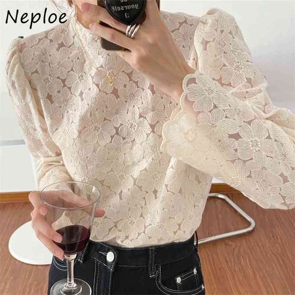chic fashion sweet lace embroidery flower blouse stand collar hollow out puff sleeve women shirts spring femme blusas 210422, White
chic fashion sweet lace embroidery flower blouse stand collar hollow out puff sleeve women shirts spring femme blusas 210422, White