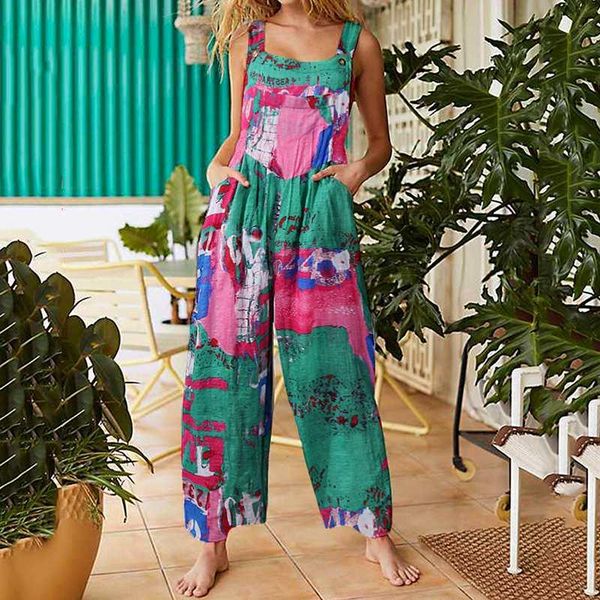 women's jumpsuits & rompers floral overalls for women square nexk party playsuits wide leg pants vonda 2021 summer beach holiday romper, Black;white
women's jumpsuits & rompers floral overalls for women square nexk party playsuits wide leg pants vonda 2021 summer beach holiday romper, Black;white