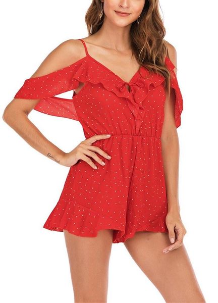 women's jumpsuits & rompers sweet sling polka dots keyhole trimming v-neck ruffled jumpsuit, Black;white
women's jumpsuits & rompers sweet sling polka dots keyhole trimming v-neck ruffled jumpsuit, Black;white