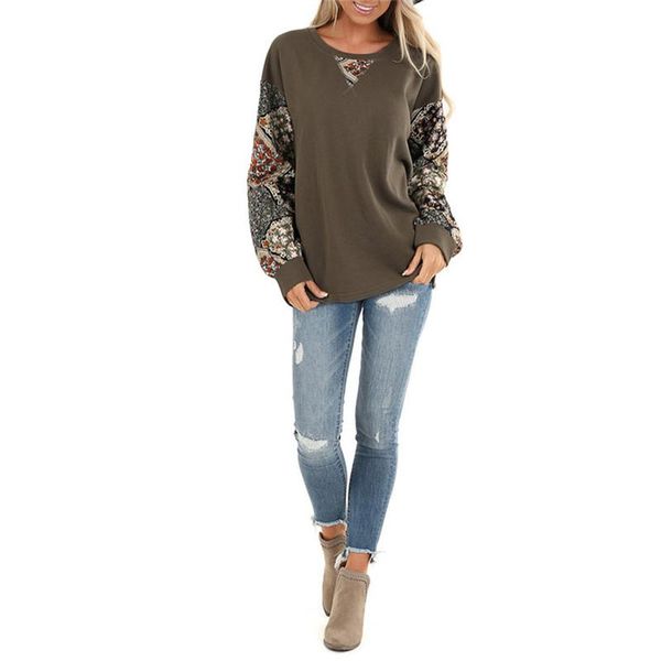 women's t-shirt casual womens printed lantern sleeve shirts autumn long o-neck bottoming lady loose pullover plus size -2xl, White
women's t-shirt casual womens printed lantern sleeve shirts autumn long o-neck bottoming lady loose pullover plus size -2xl, White