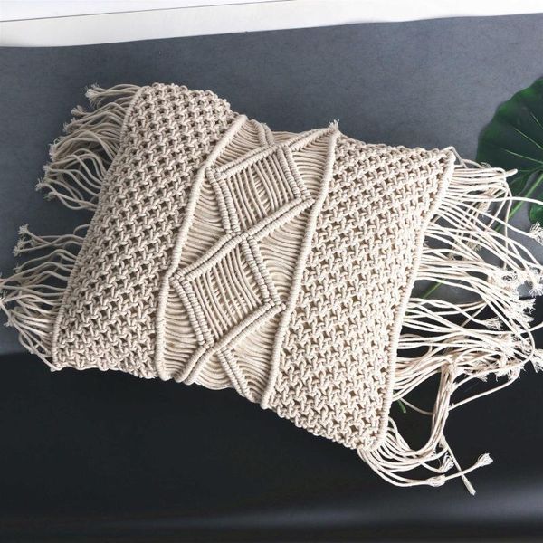 pillow macrame hand-woven cotton thread covers 100% linen geometry bohemia cushion home decor 40*45cm
pillow macrame hand-woven cotton thread covers 100% linen geometry bohemia cushion home decor 40*45cm