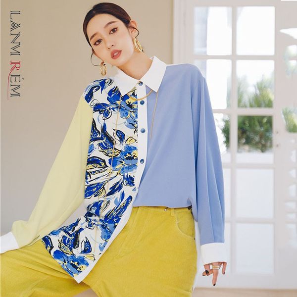 women blue pattern printed big size blouse lapel long sleeve loose fit shirt fashion spring autumn 2f0019 210507, White
women blue pattern printed big size blouse lapel long sleeve loose fit shirt fashion spring autumn 2f0019 210507, White