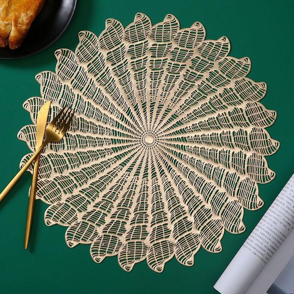 mats & pads 3pcs/6pcs round placemats restaurant hollow pvc decoration meal mat anti- gold silver dining table line steak plate pad
mats & pads 3pcs/6pcs round placemats restaurant hollow pvc decoration meal mat anti- gold silver dining table line steak plate pad