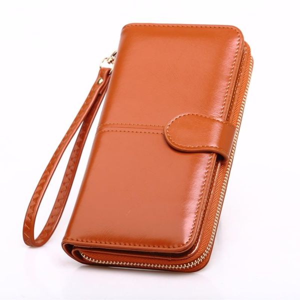 wallets women's bag oil wax leather wallet fashion mobile phone long zipper coin card holder bill, Red;black
wallets women's bag oil wax leather wallet fashion mobile phone long zipper coin card holder bill, Red;black