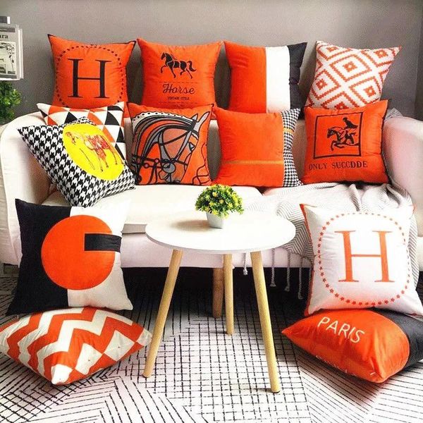 pillow case nordic light luxury simple orange sofa cushion home decoration model room backrest
pillow case nordic light luxury simple orange sofa cushion home decoration model room backrest