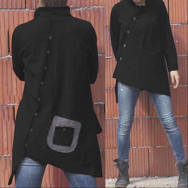 oversized vintage cotton women shirt long sleeve buttons asymmetrical casual pockets loose blusas femininas, White
oversized vintage cotton women shirt long sleeve buttons asymmetrical casual pockets loose blusas femininas, White