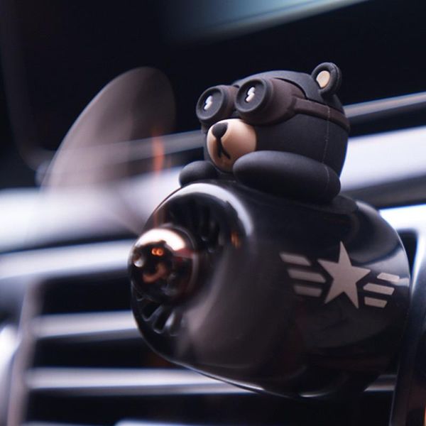 car perfume, bear pilot air conditioning outlet, decoration, rotating propeller aromather freshener
car perfume, bear pilot air conditioning outlet, decoration, rotating propeller aromather freshener