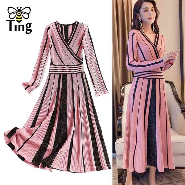sweet lady girl vintage elegant striped midi long dresses v neck winter autumn a line knitting dress vestidos knitted za 210513, Black;gray
sweet lady girl vintage elegant striped midi long dresses v neck winter autumn a line knitting dress vestidos knitted za 210513, Black;gray