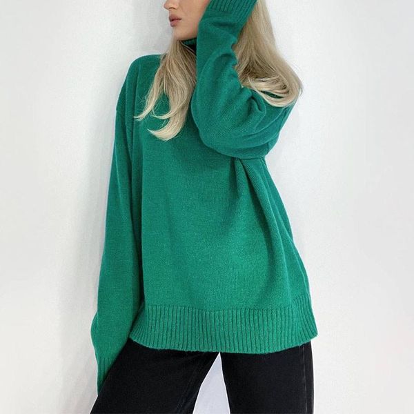 women's sweaters women solid turtleneck knitted long sleeve oversized ribbed pullovers 2021 autumn basic female casual, White;black
women's sweaters women solid turtleneck knitted long sleeve oversized ribbed pullovers 2021 autumn basic female casual, White;black