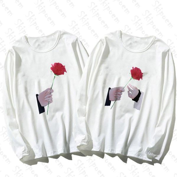 women's t-shirt love art couple costume t shirt women kawaii vintage tumblr korean style cotton long sleeve plus size tees tee femme, White
women's t-shirt love art couple costume t shirt women kawaii vintage tumblr korean style cotton long sleeve plus size tees tee femme, White