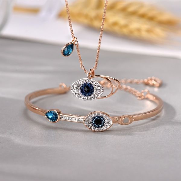 necklace shijia devil's eye female high version personality fashion temperament versatile turkish clavicle chain, Silver
necklace shijia devil's eye female high version personality fashion temperament versatile turkish clavicle chain, Silver