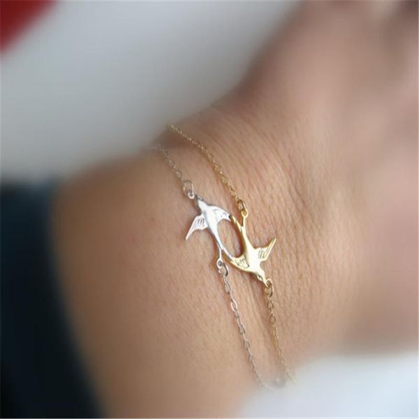 link, chain 2021 fashion women bracelet pease dove flying birds swallow for girls pets lovers, Black
link, chain 2021 fashion women bracelet pease dove flying birds swallow for girls pets lovers, Black