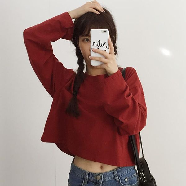 women's t-shirt harajuku long sleeve crop women causal kawaii solid color loose white t shirt autumn korean style o-neck woman tshirts
women's t-shirt harajuku long sleeve crop women causal kawaii solid color loose white t shirt autumn korean style o-neck woman tshirts