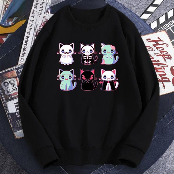 men's hoodies & sweatshirts kawaii halloween cats manga casual harajuku loose male cartoon men sweatshirt cotton streetwear, Black
men's hoodies & sweatshirts kawaii halloween cats manga casual harajuku loose male cartoon men sweatshirt cotton streetwear, Black