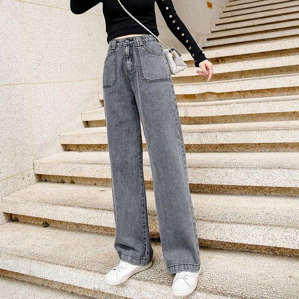 women's jeans 2021 loose high waist solid wide legs women denim y2k indie trousers spring vintage, Blue
women's jeans 2021 loose high waist solid wide legs women denim y2k indie trousers spring vintage, Blue