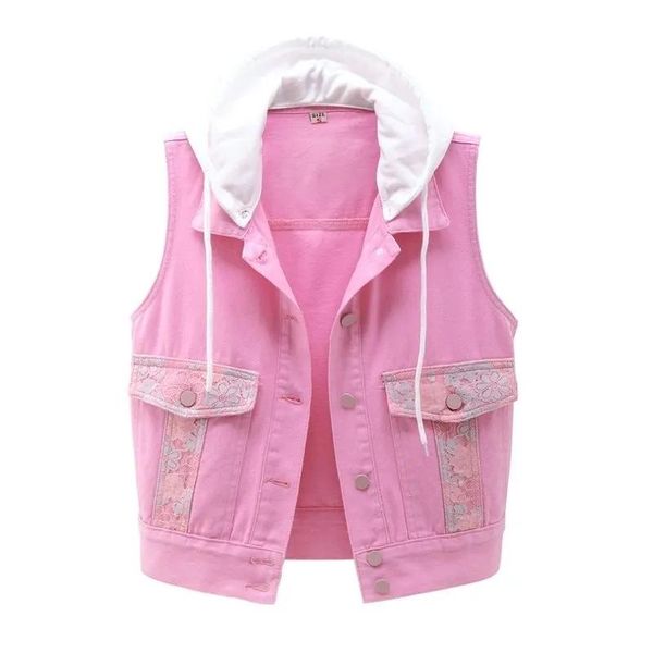 women's vests autumn women plus size denim vest sleeveless waistcoat students casual jeans jackets hooded jean pink white 5xl, Black;white
women's vests autumn women plus size denim vest sleeveless waistcoat students casual jeans jackets hooded jean pink white 5xl, Black;white