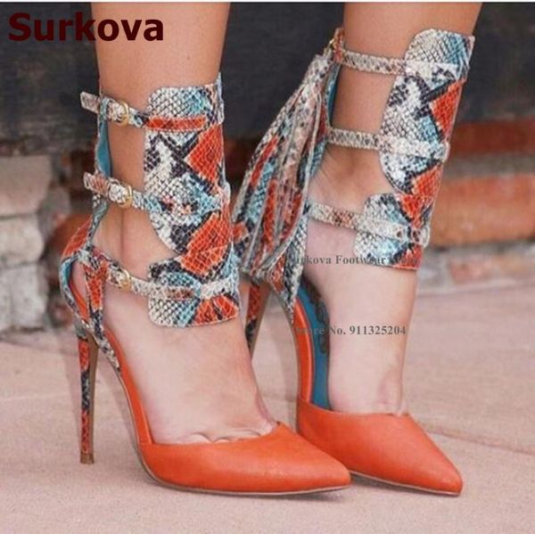 dress shoes surkova orange black pointed toe fringe high heel multi snakeskin buckle strap tassel pumps size46 banquet footwear
dress shoes surkova orange black pointed toe fringe high heel multi snakeskin buckle strap tassel pumps size46 banquet footwear