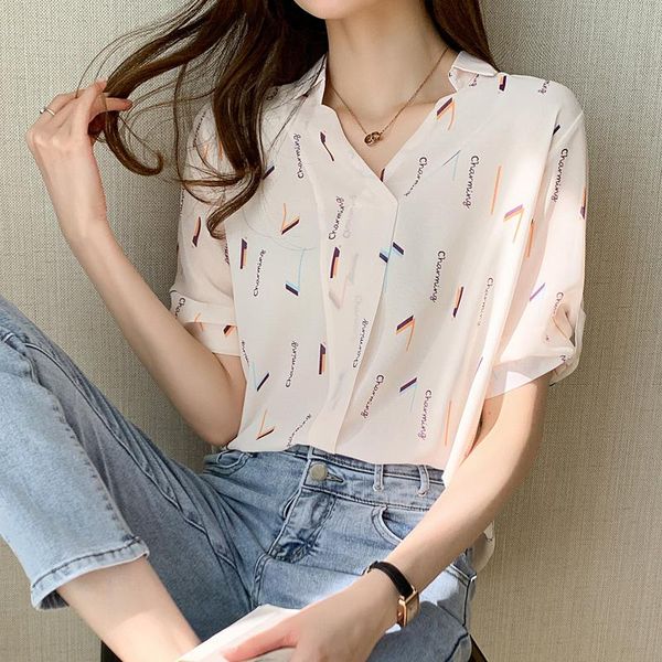 women's blouses & shirts 2021 summer thin jacket chiffon shirt fashion design sense small hong kong wind short sleeve half, White
women's blouses & shirts 2021 summer thin jacket chiffon shirt fashion design sense small hong kong wind short sleeve half, White