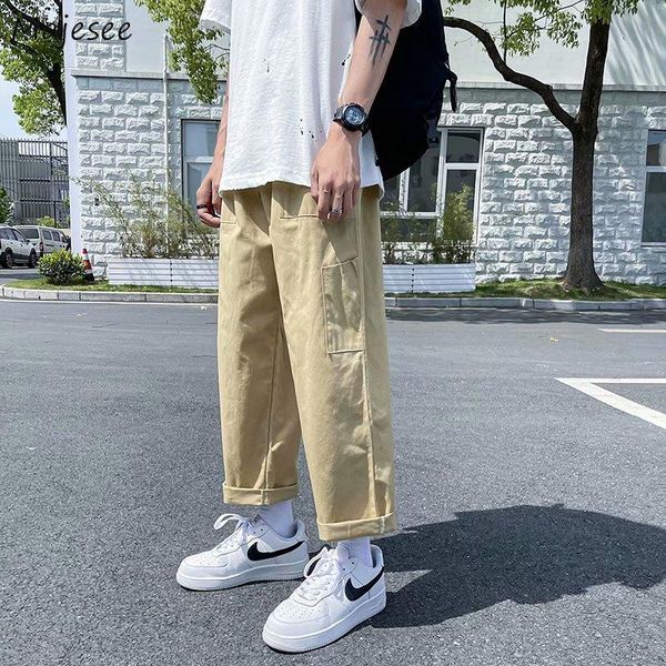 men's pants men casual cargo ankle length straight loose wide leg pockets male daily streetwear all-match simple summer harajuku chic, Black
men's pants men casual cargo ankle length straight loose wide leg pockets male daily streetwear all-match simple summer harajuku chic, Black