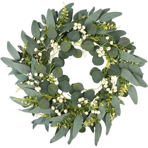 decorative flowers & wreaths wreath artificial eucalyptus with fern leaves and round cream berries for door decoration holiday
decorative flowers & wreaths wreath artificial eucalyptus with fern leaves and round cream berries for door decoration holiday
