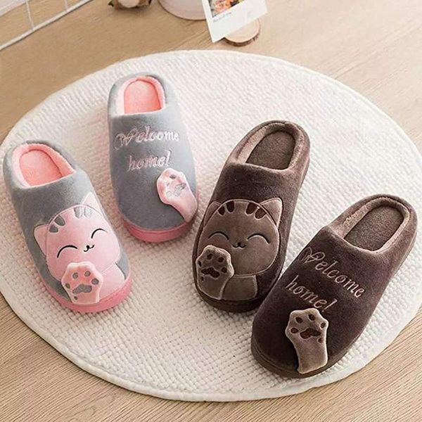 winter indoor warm home slippers couples bedroom cartoon cat non-slip soft bottom women and men, Black
winter indoor warm home slippers couples bedroom cartoon cat non-slip soft bottom women and men, Black