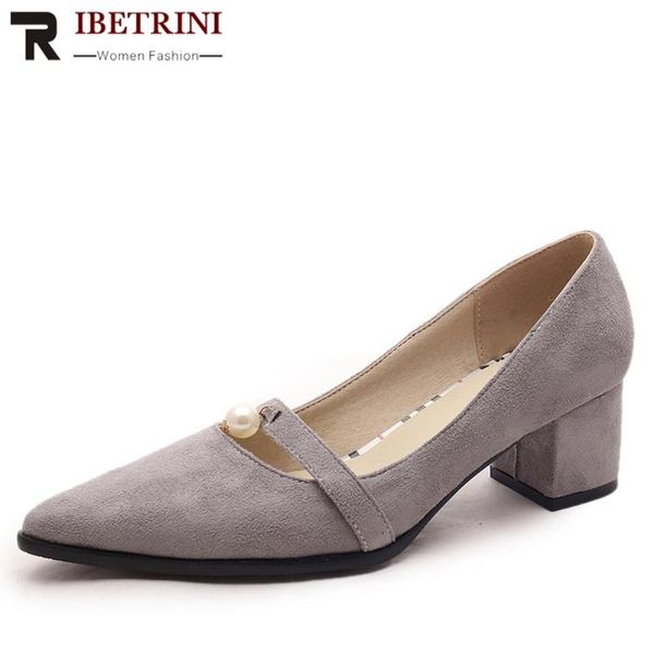 dress shoes ribetrini brand female spring woman pointed toe pearl slip on shallow square heel pumps women casual office, Black
dress shoes ribetrini brand female spring woman pointed toe pearl slip on shallow square heel pumps women casual office, Black