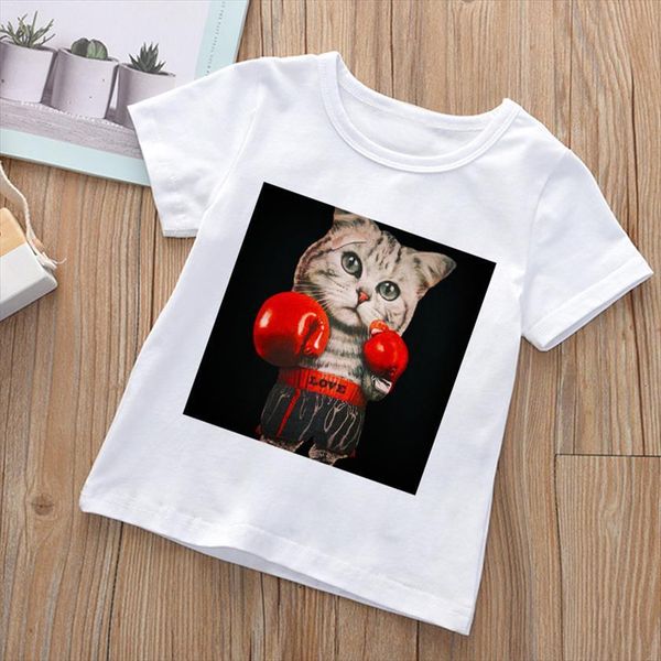 children t shirts cartoon print boxing cat kids baby boy short sleeve shirt summer tee toddler girl girls top, Blue
children t shirts cartoon print boxing cat kids baby boy short sleeve shirt summer tee toddler girl girls top, Blue