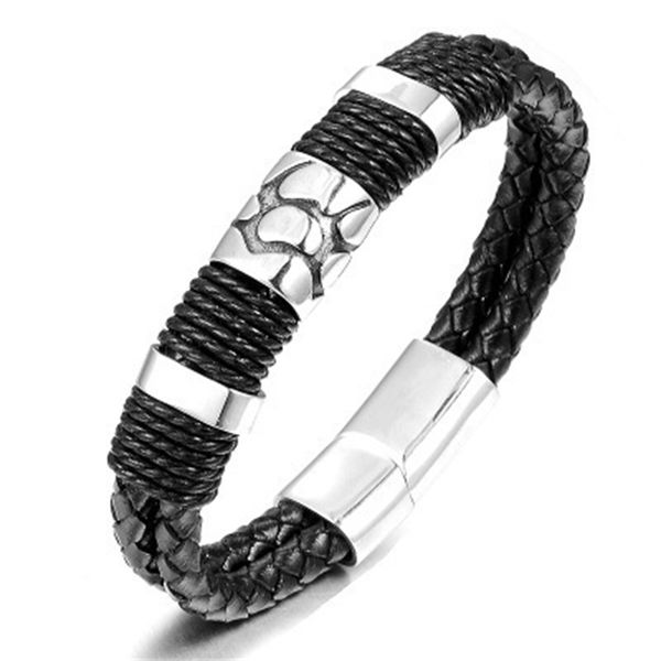 bangles bracelets leather jewelry punk rock style bracelet carved lacquer double skin men's, Black
bangles bracelets leather jewelry punk rock style bracelet carved lacquer double skin men's, Black