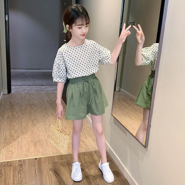 girls clothing set summer kids short sleeve outfits fashion polka dot t-shirts+shorts 2pcs children clothes suits 3-14 years sets, White
girls clothing set summer kids short sleeve outfits fashion polka dot t-shirts+shorts 2pcs children clothes suits 3-14 years sets, White
