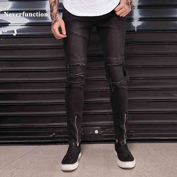 jeans skinny ankle vintage motorcycle biker men hip-hop street ripped knee pleated slim fit joggers denim trousers, Blue
jeans skinny ankle vintage motorcycle biker men hip-hop street ripped knee pleated slim fit joggers denim trousers, Blue