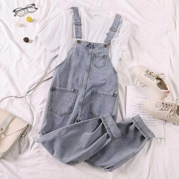 women's jeans female student jumpsuit summer 2021 korean version of the strap trousers ripped casual trend, Blue
women's jeans female student jumpsuit summer 2021 korean version of the strap trousers ripped casual trend, Blue