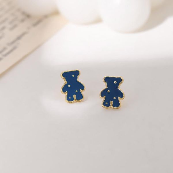 stud little bear cute, compact and simple daily blue lolita star earrings, Golden;silver
stud little bear cute, compact and simple daily blue lolita star earrings, Golden;silver