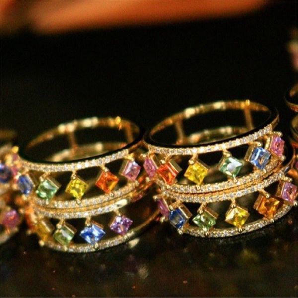 cluster rings unice candy colors princess crown real 18k yellow gold 750 fine jewelry natural sapphire rainbow for women party gift, Golden;silver
cluster rings unice candy colors princess crown real 18k yellow gold 750 fine jewelry natural sapphire rainbow for women party gift, Golden;silver