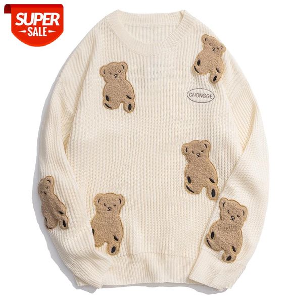 patch bear print cartoon knitted sweaters harajuku sweater pullover men 2020 winter retro oversized couple streetwear #vw2b, White;black
patch bear print cartoon knitted sweaters harajuku sweater pullover men 2020 winter retro oversized couple streetwear #vw2b, White;black
