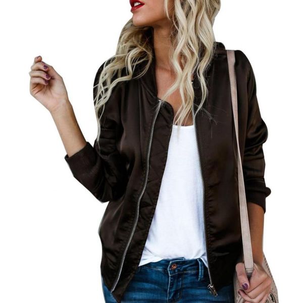 women's jackets fashion lady solid color stand collar long sleeve zipper baseball jacket coat wholesale dropshiping harajuku style, Black;brown
women's jackets fashion lady solid color stand collar long sleeve zipper baseball jacket coat wholesale dropshiping harajuku style, Black;brown