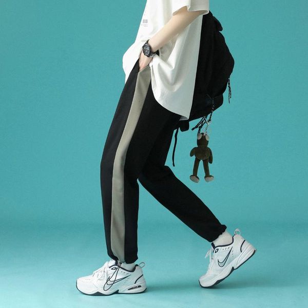 men's pants 2021 loose gym casual fitness joggers sweatpants streetwear trousers male sport homme stripe printing harem, Black
men's pants 2021 loose gym casual fitness joggers sweatpants streetwear trousers male sport homme stripe printing harem, Black