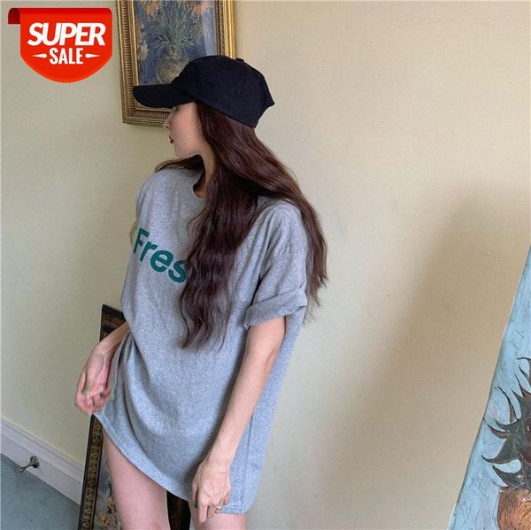 trendy net celebrity letter short-sleeved t-shirt women's new loose lazy wind undershirt missing mid-length #us7v, White
trendy net celebrity letter short-sleeved t-shirt women's new loose lazy wind undershirt missing mid-length #us7v, White