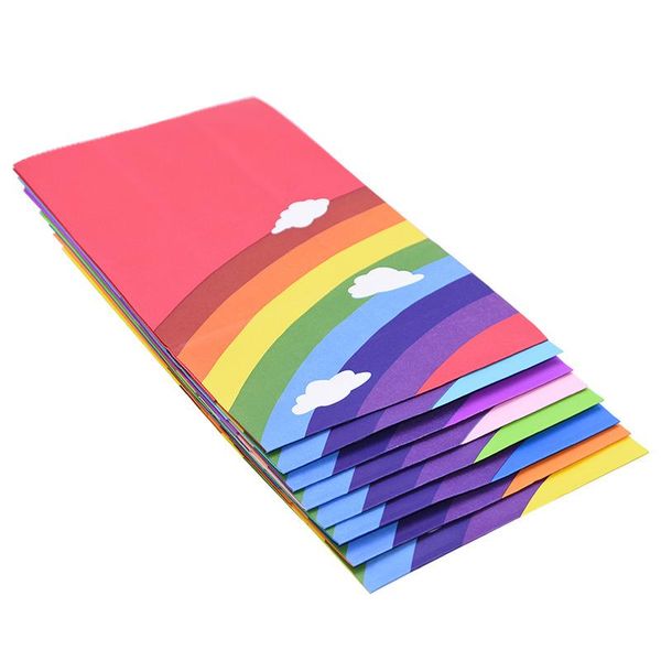 gift wrap 5-8pcs corlorful kraft paper food bags rainbow pattern wedding sweet candy bag cookie packaging box birthday party supplies
gift wrap 5-8pcs corlorful kraft paper food bags rainbow pattern wedding sweet candy bag cookie packaging box birthday party supplies