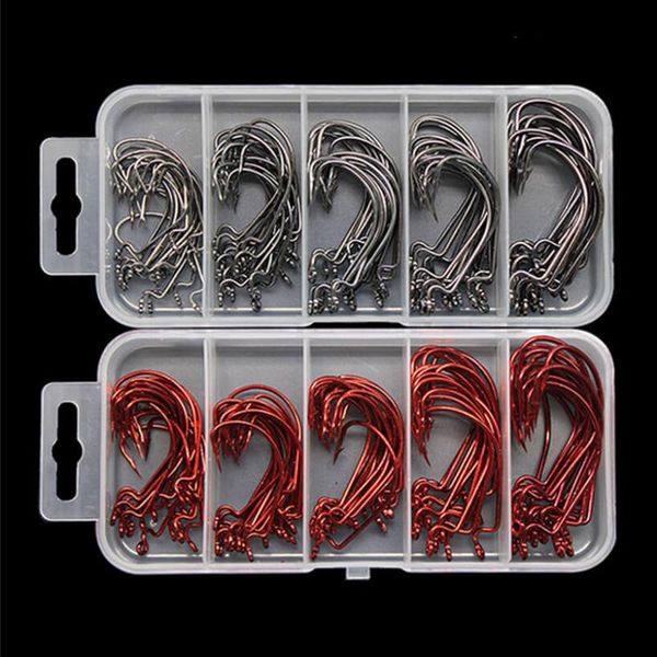 100pcs crank hooks strong sharp fishing set high carbon steel hooks size 2 1 1/0 2/0 3/0 barbed fish hook
100pcs crank hooks strong sharp fishing set high carbon steel hooks size 2 1 1/0 2/0 3/0 barbed fish hook